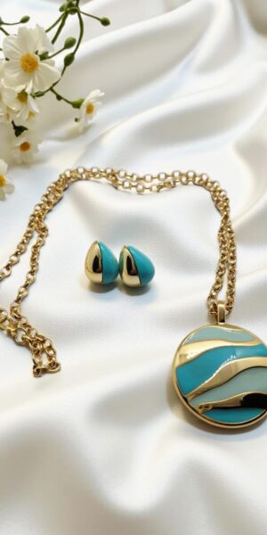 Dupla Azul: Colar e Brincos
