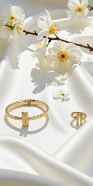 Dupla Dourada: Bracelete e Anel