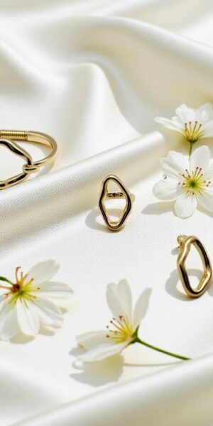 Trio oval: Anel, Brinco e Bracelete