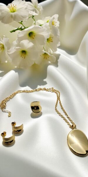 Trio: Brinco, anel e colar